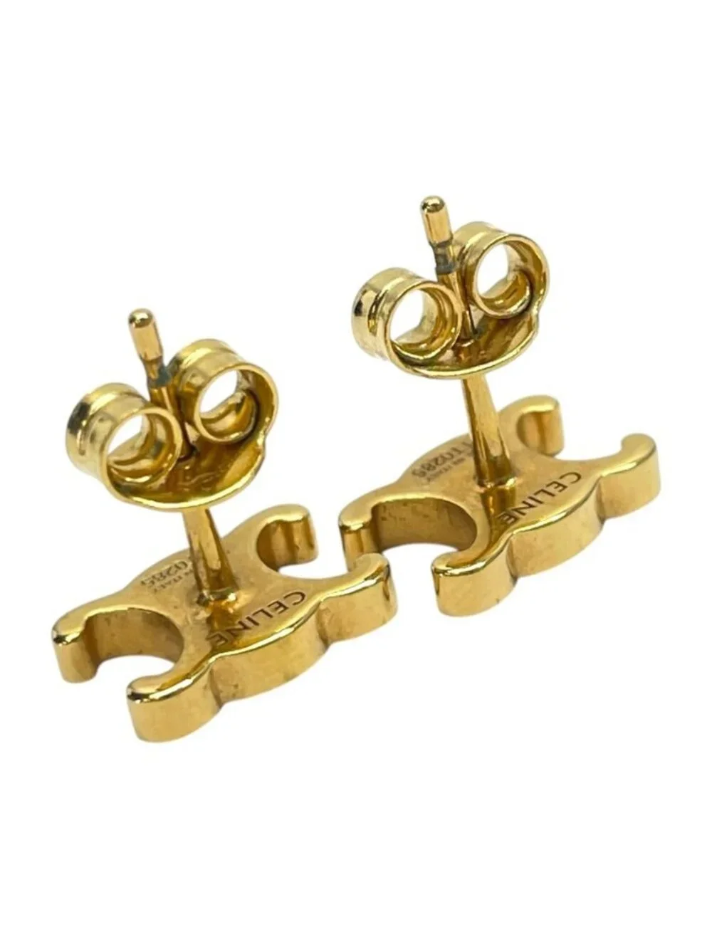 Celine Triomphe Earrings Gold Plated